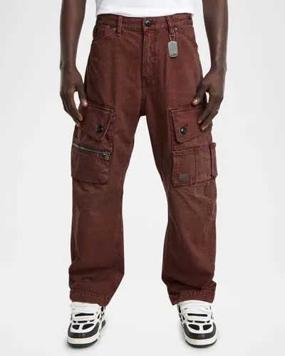 G-star Raw Cotton Loose Fit Utility Cargo Pants In Faded Autumn Leaves Gd