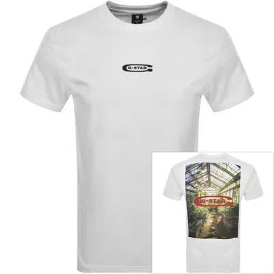 G-star G Star Raw Photo Print T Shirt White