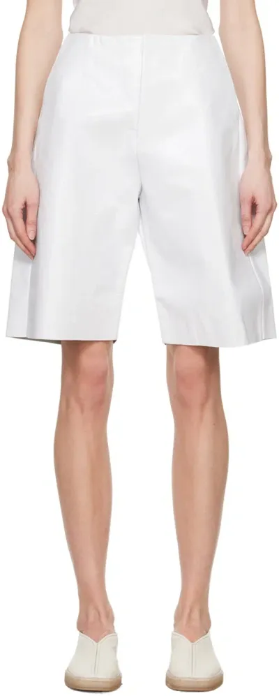 Gabriela Coll Garments White No.277 Leather Shorts In 07 White