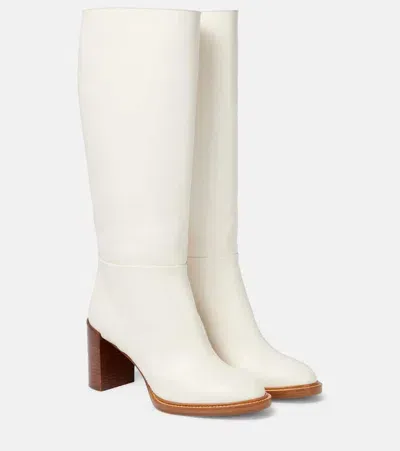 Gabriela Hearst Bocca Leather Knee-high Boots In Neutrals