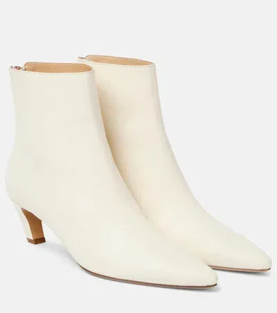 Gabriela Hearst Clayton Leather Ankle Boots In Neutrals