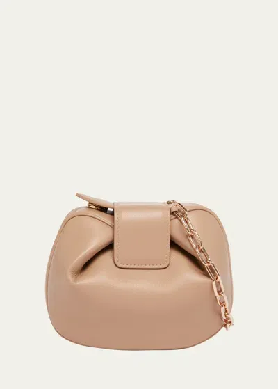 Gabriela Hearst Demi Lamb Leather Clutch Bag In Nude