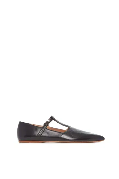 Gabriela Hearst 5mm Lola Leather Ballerina Flat In Black