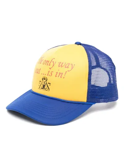 Gallery Dept. Only Way Out Graphic-print Mesh Cap In Blau