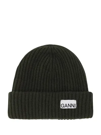 Ganni Beanie Cap In Kalamata