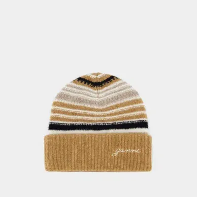 Ganni Beanie -  - Wool - Orange