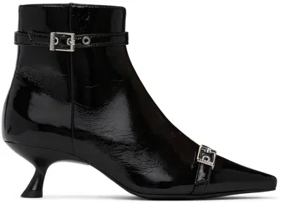 Ganni Heeled Ankle Boots In Black