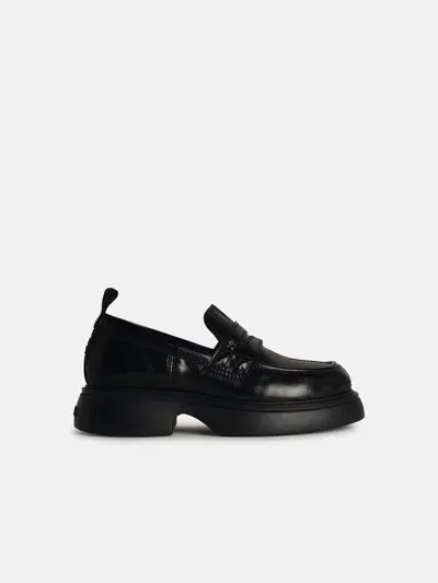 Ganni Black Leather Loafers