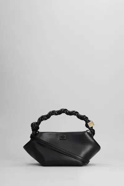 Ganni Bou Bag Mini Shoulder Bag In Black Leather