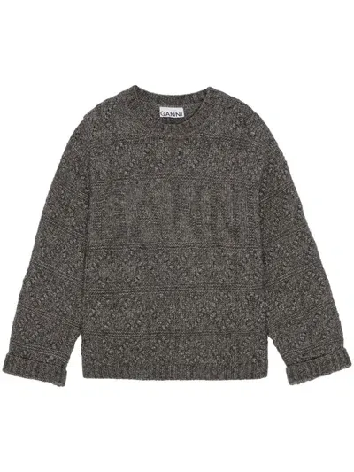 Ganni Bubble Jumper In Gray