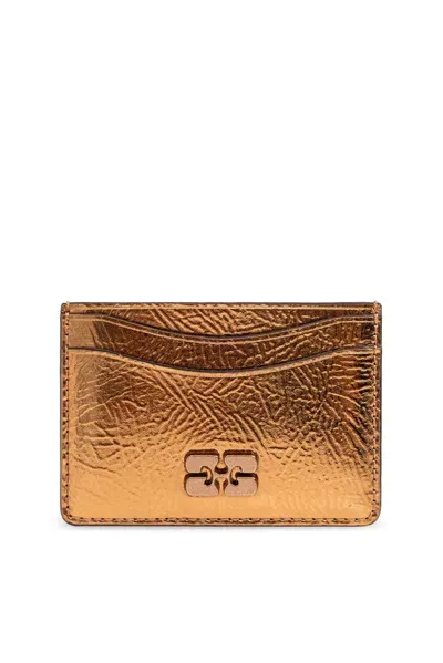 Ganni Card Case In Orange