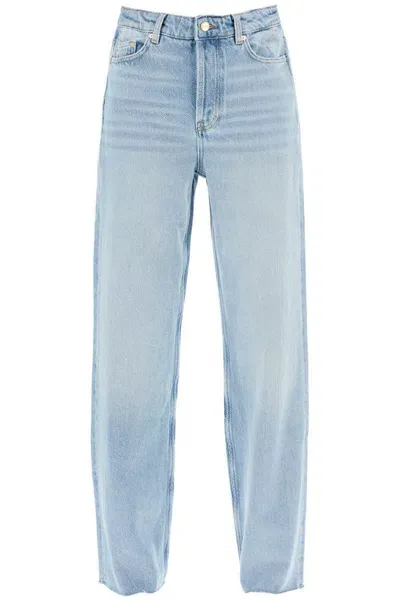 Ganni "heavy Overdyed Denim Jeanz In Blue