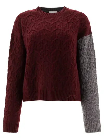 Ganni Knitwear Bordeaux In Red