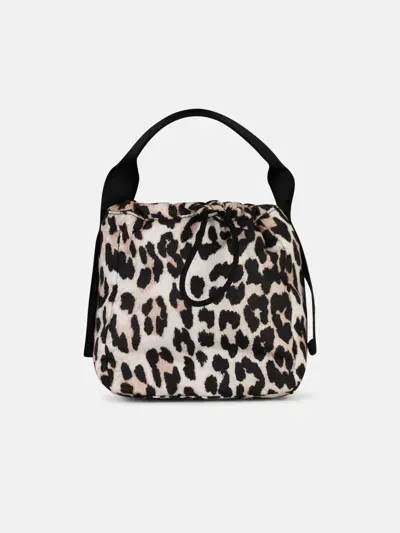 Ganni Leo' Bucket Bag In Recycled Polyester Multicor