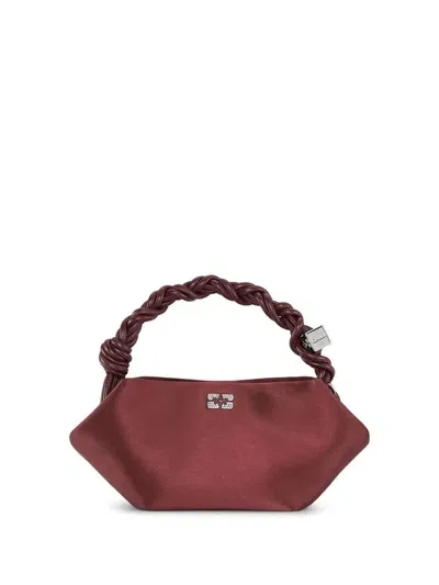 Ganni Mini Bou Tote Bag In Red