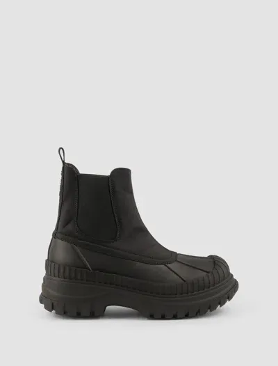 Ganni Outdoor Chelsea Boot In Nero