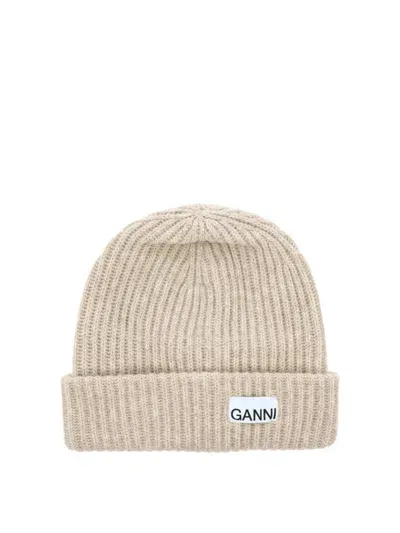 Ganni Oversize Hats Beige