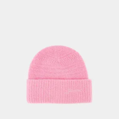 Ganni Soft Beanie In Pink