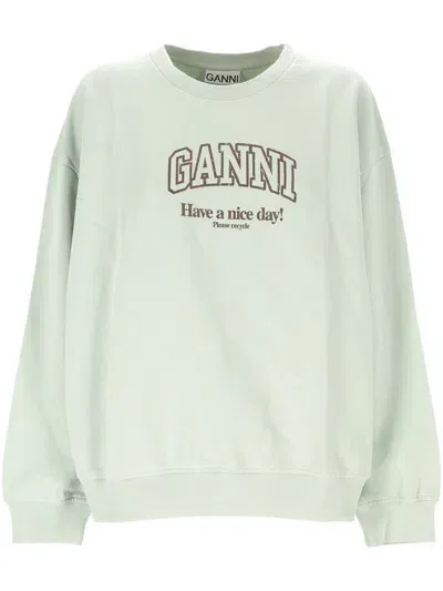 Ganni Sweaters In Green