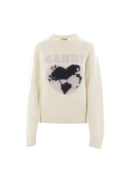 Ganni Sweaters In White