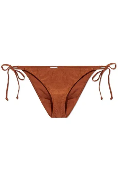 Ganni Swimsuit Bottom In Brown