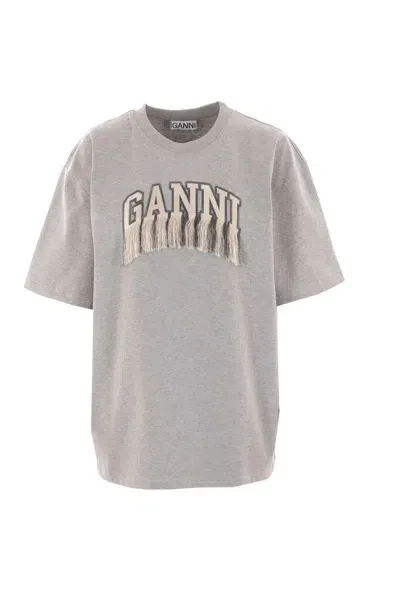 Ganni T-shirts And Polos In Palome Melange