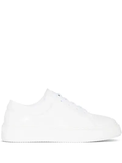 Ganni Vegan Leather Sneakers In White