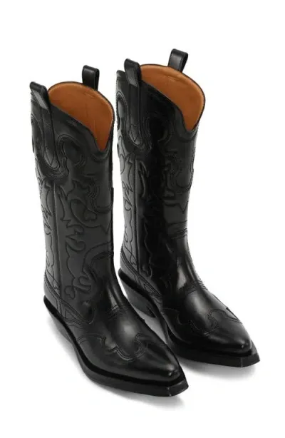 Ganni Western Boot In Black