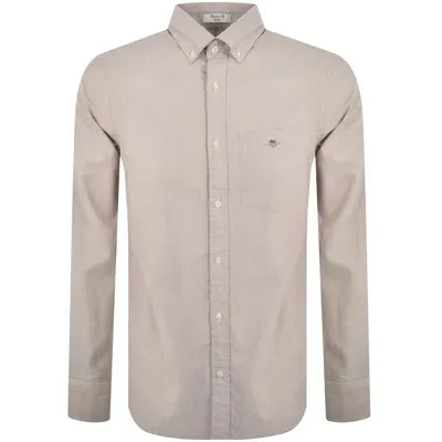 Gant Oxford Long Sleeved Shirt Beige