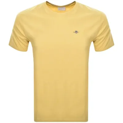 Gant Regular Shield T Shirt Yellow