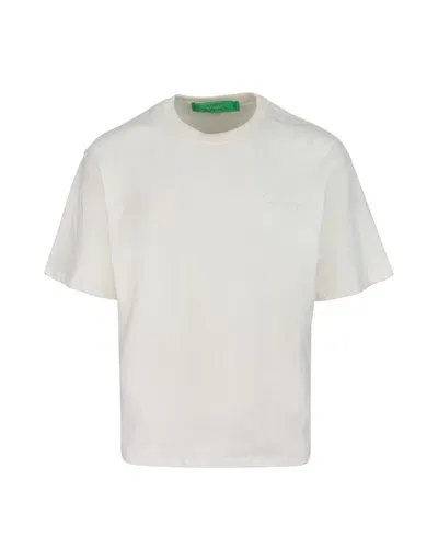 Garment Workshop T-shirt Bianco Con Ricamo In Gw018