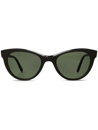 Garrett Leight Glco X Clare V. Sun Bio Black Sunglasses In Grey