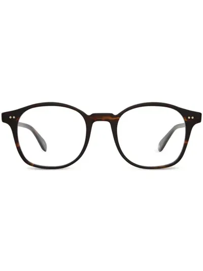 Garrett Leight Riley Coffee Tortoise In Brown