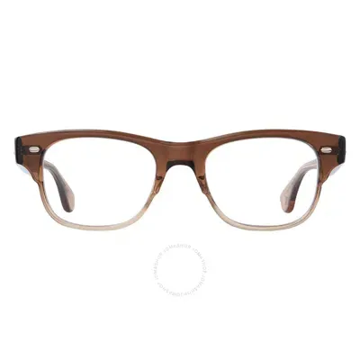 Garrett Leight Rodriguez Demo Square Unisex Eyeglasses 1124 Gof 48 In Brown