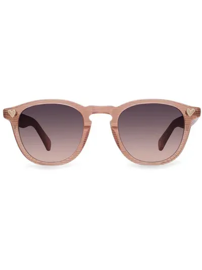 Garrett Leight Glco X Andre Saraiva Sun Pink Stripes/new Gradient Sunglasses