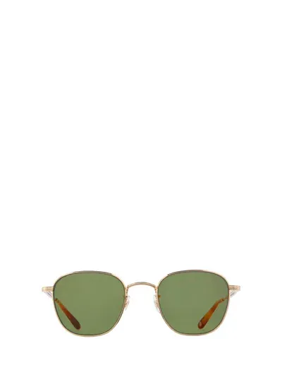 Garrett Leight World Sun Gold-ember Tortoise/semi-flat Green Sunglasses