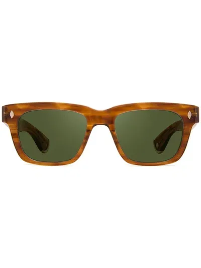 Garrett Leight X Officine Générale Glco Sunglasses In Brown