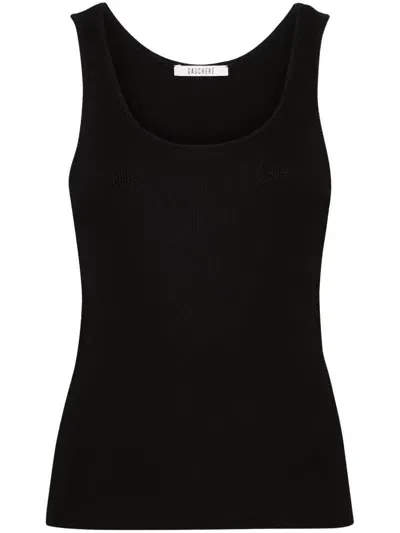 Gauchère Fine-ribbed Tank Top In Black