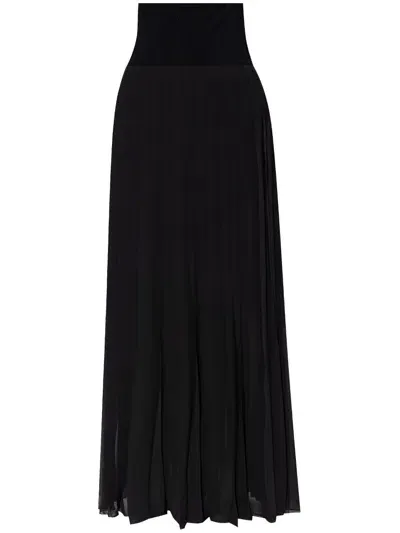 Gauge81 Loja Pleated Maxi Skirt In 黑色