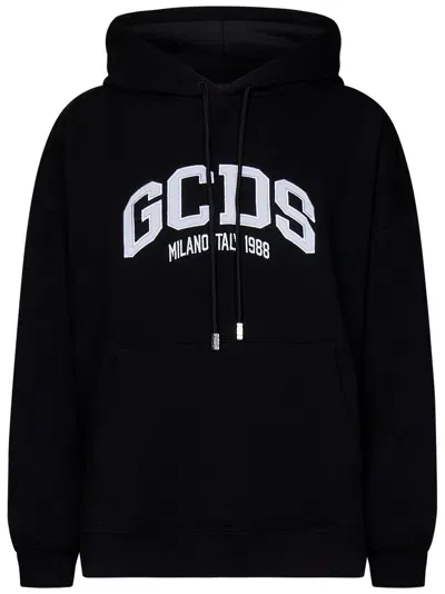 Gcds Logo Lounge Sweatshirt In Black