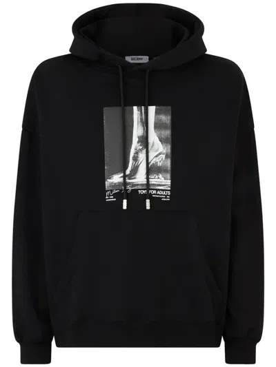 Gcds Oversized Hoodie Bite Clothing In Black