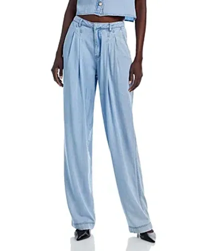 Generation Love Effie Pleated Denim Wide Leg Pants In Light Blue