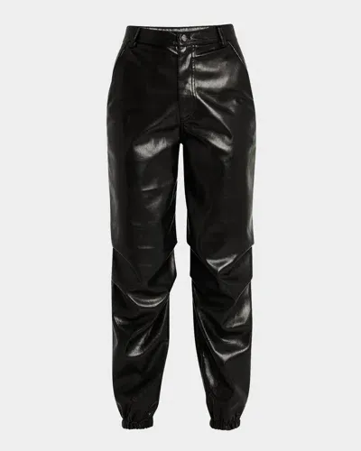 Generation Love Harden Vegan Leather Joggers In Black