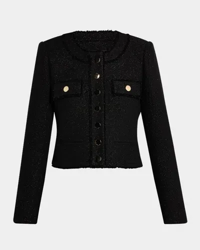 Generation Love Kennedi Tweed Jacket In Black