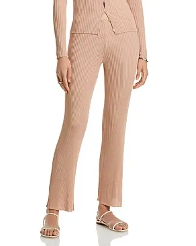 Generation Love Rosetta Rib Knit Pants In Metallic Copper