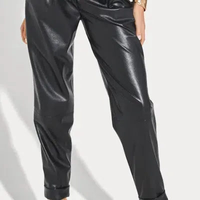 Generation Love Nate Faux Leather Cargo Pant In Ë¸”ëž™