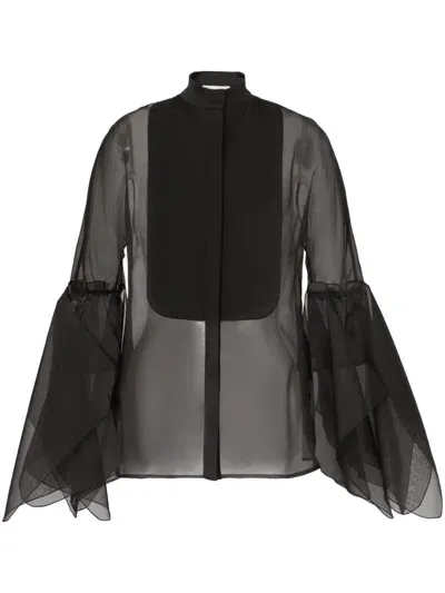 Genny Sheer Blouse In Black