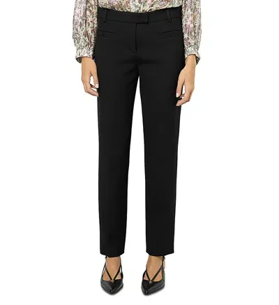 Gerard Darel Nesseryn Flat Front Straight Fit Pants In Black