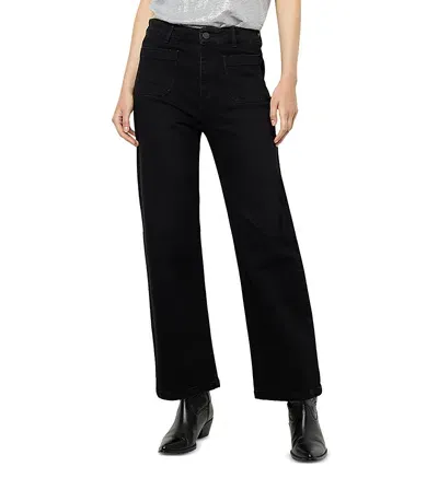 Gerard Darel Nevae Straight Leg Pants In Black