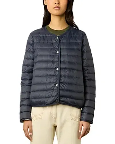 Gerard Darel Noelya Reversible Down Jacket In Navy